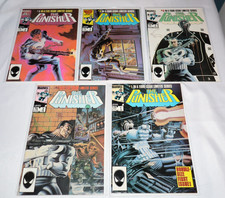 Complete Set Punisher 1 2 3 4 5 1986 BOARDED Mick Zeck Limited Mini Series HTF