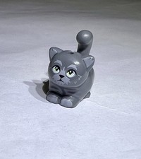 Lego Friends Grey Gray Cat Dark Eyes New Animal