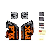Fox Fork 36 Decal Kit: F-S Orange Logo Shiny Black 2021