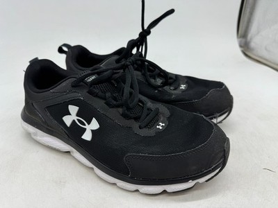 Under Armour Charged Assert 9 Running Sneakers Men's Black White - 10 EXTRA WIDE