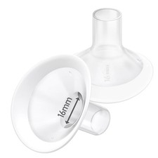 2pcs 16mm Soft Rim Flanges with 106 Degree Wider Opening Angle for Medela Bre...