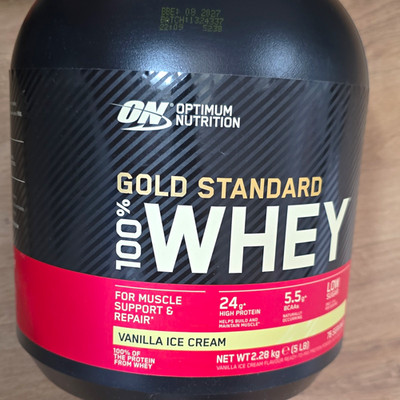 Optimum Nutrition 100% Whey Protein Vanilla Ice Cream 2,28 kg, neue & ungeöffnet