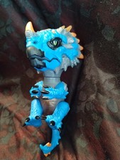 Fingerlings Untamed Rampage Blue Orange Triceratops Dinosaur Horn Dino - tested