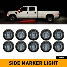 Red 3/4" 10X Marker Side Lights LED Truck Trailer Round Side Bullet Light USA