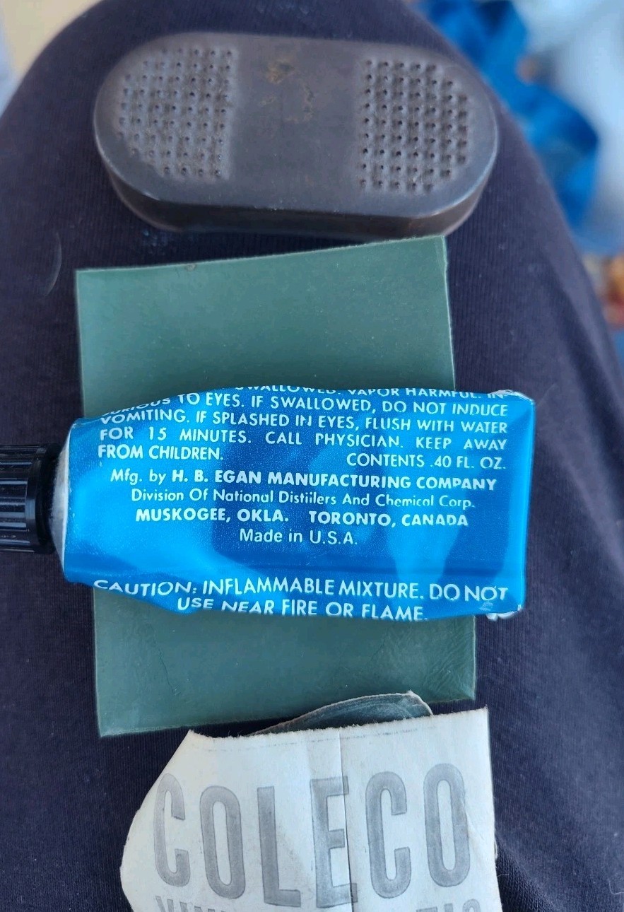 Antique 1970s Sun Products Corp Vinyl Repair Kit W/10 Cent Andrew Jackson Stamp 