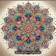 Colorful Mandala Diamond Painting Kit 30x30cm Full Drill DIY Art
