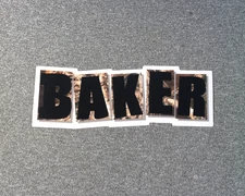 Baker Nature Brown Background Title Skateboard Sticker 5.5"
