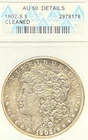1902 S $1 MORGAN SILVER DOLLAR ANACS AU 50 DETAILS NO RESERVE