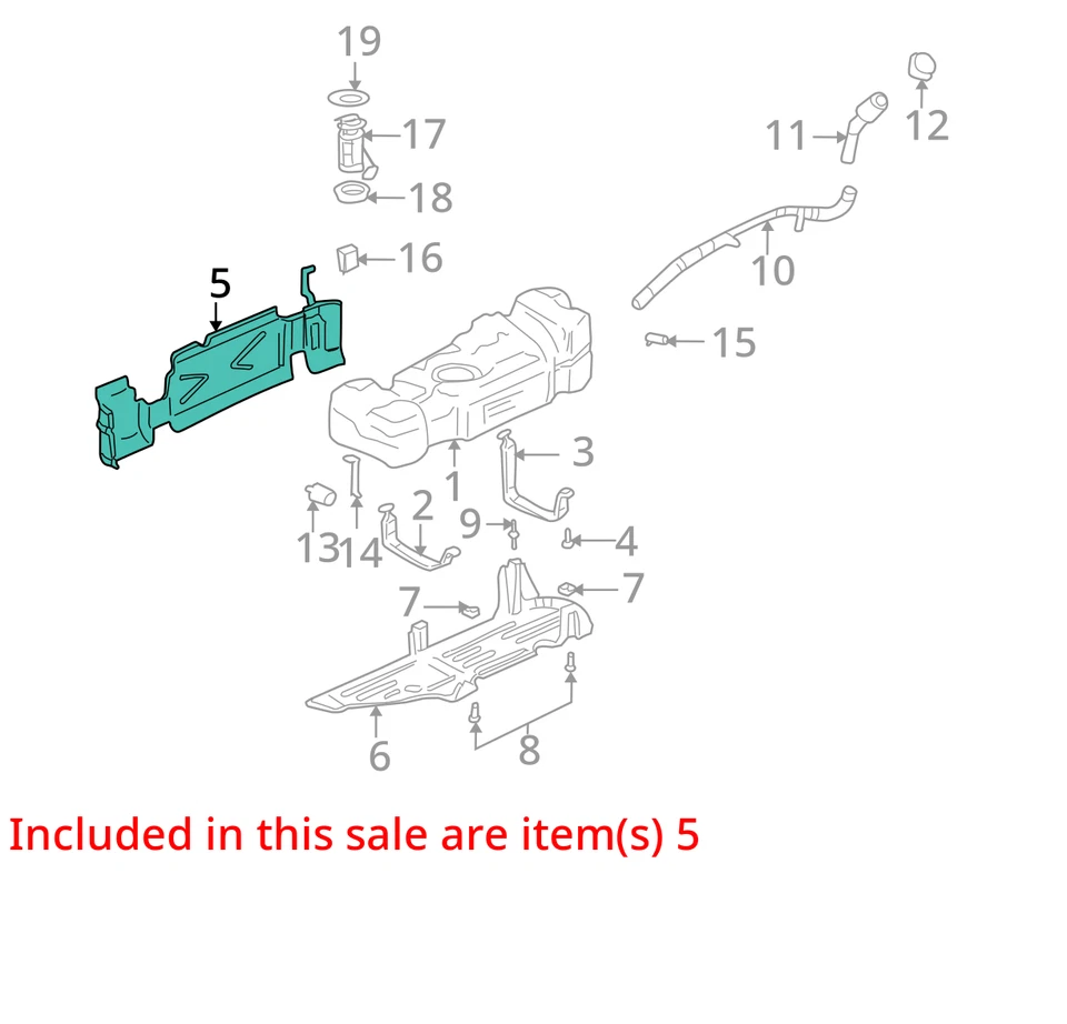 Chevrolet GMC Trailblazer Envoy Shield 2002-2003 ASM F TNK 15077625 - NUEVO OEM Foto 2 de 3