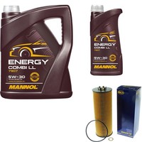 SCT Inspektionspaket 6L Mannol Energy 5W-30 FüR Audi A6 Avant 2.5 TDI Quattro