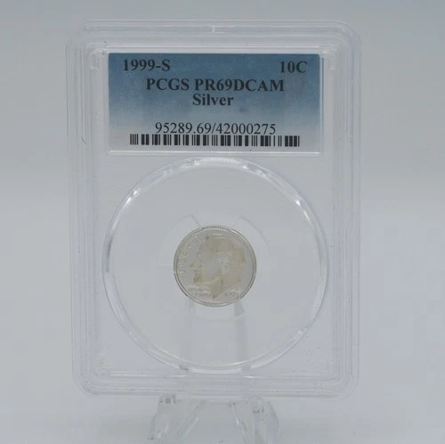 1999-S Roosevelt Dime – Silver Proof, PCGS PR69 DCAM