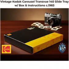 Vintage Kodak Carousel Transvue 140 Slide Tray w/ Box  Instructions c.1983