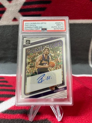 2022-23 Panini Donruss Optic Dominators Signatures Pau Gasol #DS-PAU /99 PSA 9