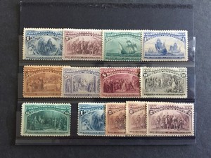 US STAMPS SC# 230-238 Great Set 1c-15c Columbian Expo CV $975.00  1c-8c MNH 10c-