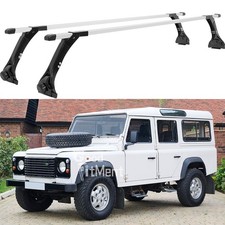 63" Rain Gutter Roof Rack Cross Bars Cargo Carrier for Land Rover Defender 100