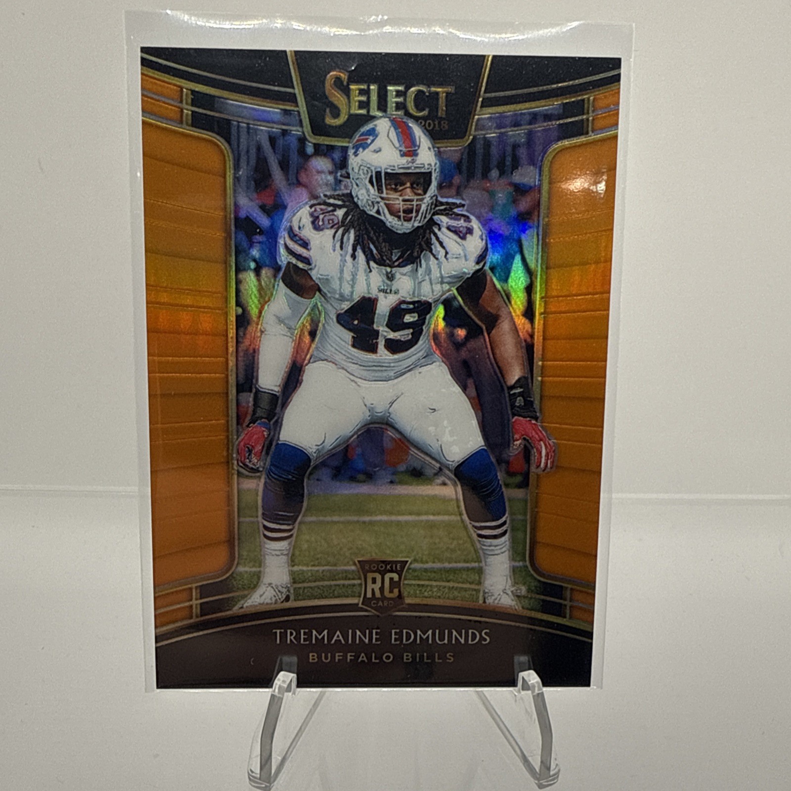 2018 Panini Select - Concourse Tremaine Edmunds #26 Orange Prizm /49 (RC)