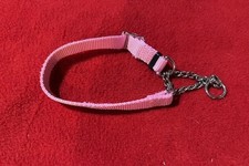Light Pink Martingale Dog Collar   Small Up to 10  Neck   Excellent Condition