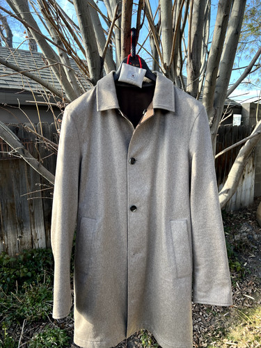 Kired Kiton Cashmere Reversible Jacket Size 50 IT 40 US Beige and Brown