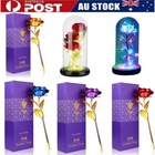 Eternal Forever Galaxy Rose Flower In Glass Dome LED Light Valentines Day Gift