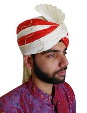 Men Safa Hat Top Indian Pagri Wedding Safa Groom Turban Silk Blend Pag Small