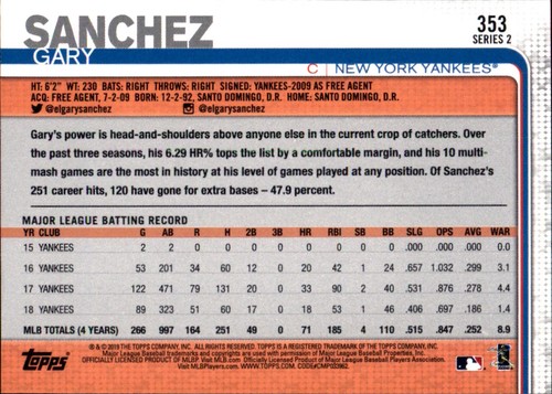 2019 Topps All-Star VARIANTE ARGENT #301 - #452 Choisissez votre propre JOUEUR D'ÉQUIPE FAV - Photo 115 sur 305