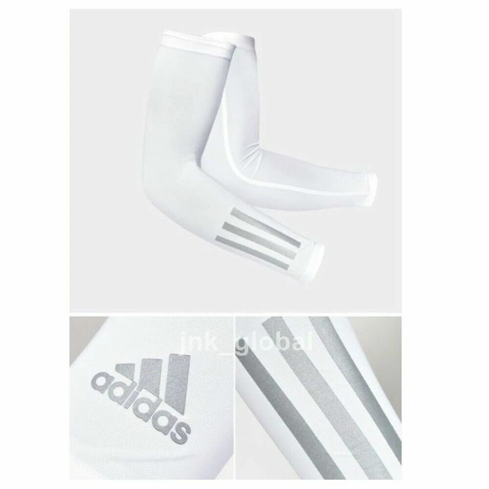 adidas 2020 Authentic UV Protection Arm Sleeve Cover White S + Free Track