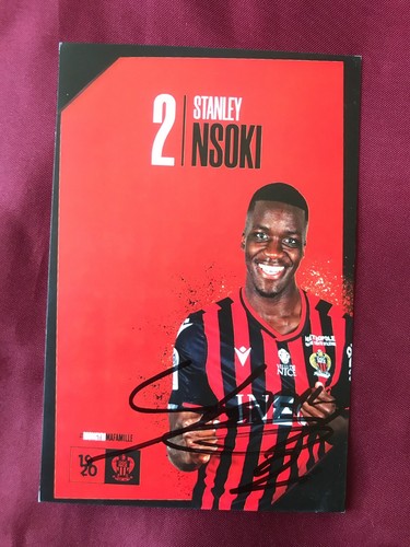 Autogramm STANLEY N'SOKI-OGC Nice 19/20-U20 NS FRANKREICH-Nsoki-Ex-PSG-Nizza-AK