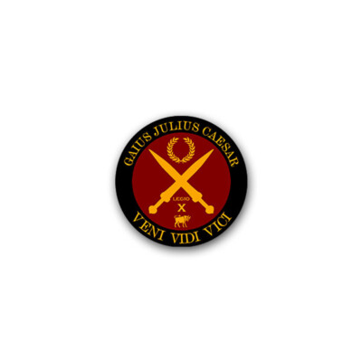 Aufkleber/Sticker Gaius Julius Caesar Veni Vidi Vici Kam Sah Siegte 7x7cm#A2255