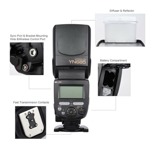 YONGNUO YN685 2.4G Wireless Flash Speedlite Built In Radio for Nikon - Picture 4 of 10