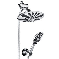 NEW Overhead Rain Showerhead and Handheld Shower Head Set-Chrome PSS2118-01