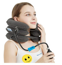 Neck Traction Collar Pillow Adjustable Cervical Pain Relief Stress Soft Brace US