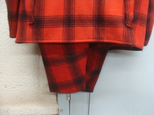 VTG Red Stag Two Pc Hunting Suit Mens Red Black Buffalo Plaid Jacket Pants Wool - Picture 15 of 24