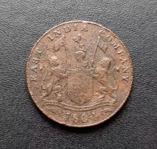 ¡RARO! Moneda GRANDE de cobre 4 Keping 1804 Sumatra British East India Company_M22 - Imagen 2 de 4