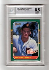 MATT WILLIAMS 1987 Donruss Rookies - Card #45 - Beckett Graded 8.5 NM-MT+