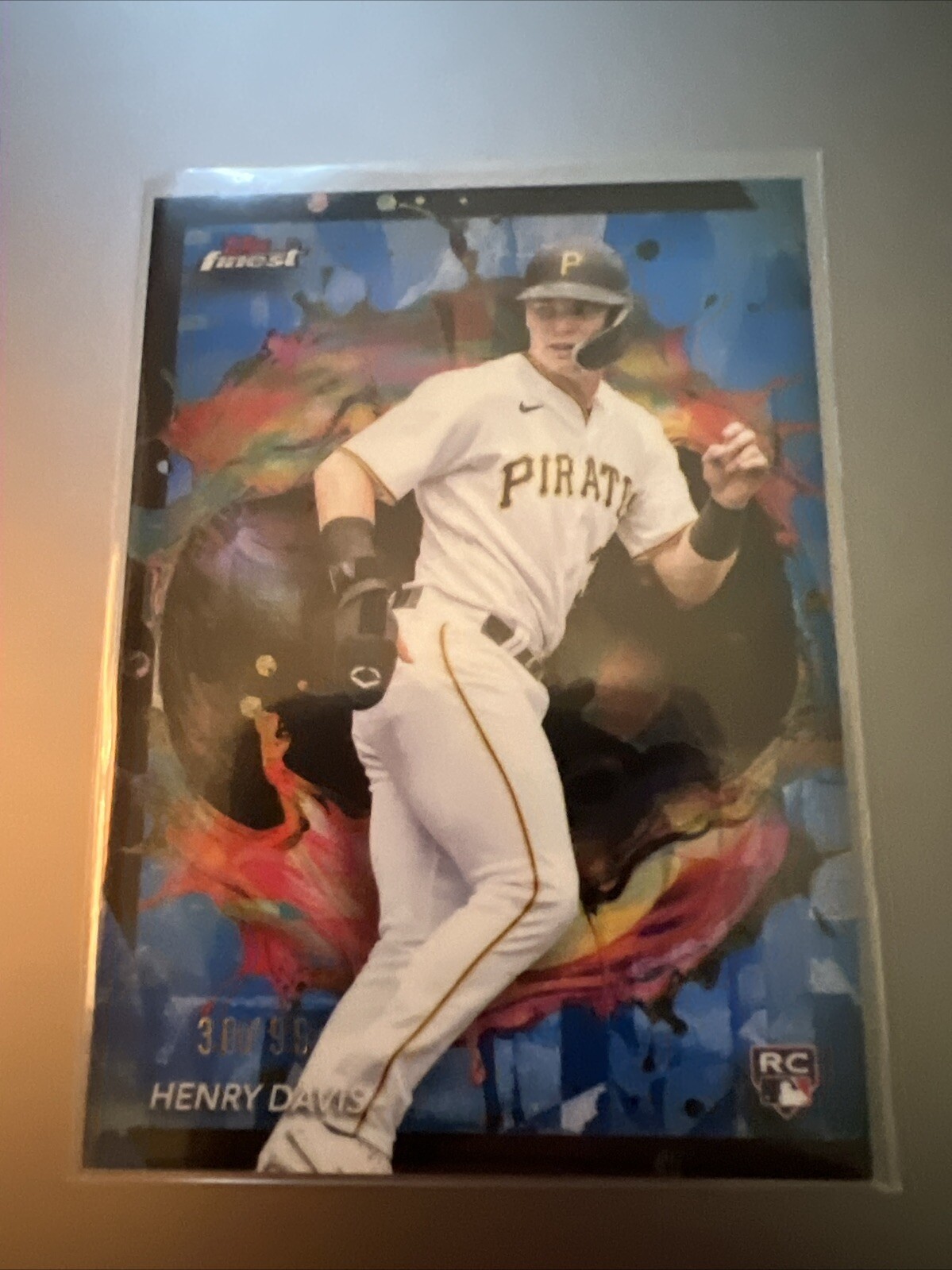 2024 Topps Finest Henry Davis RARE Blue Refractor /99 #289 Pirates Rookie