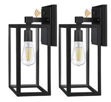 Dusk To Dawn Sensor Wall Sconce 2 Pack Outdoor Outside Lights