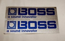 2x BOSS ROLAND SOUND INNOVATOR Vintage 1980s guitar case rack bumper STICKER