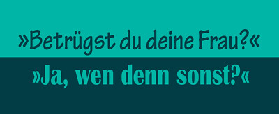 Blechschild 27x10 Betrügst du deine Frau Wen denn sonst frech Beziehung Liebe Sc