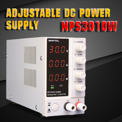 Adjustable DC Power Supply 300W 10A 110V/220V Precision Variable Digital Lab