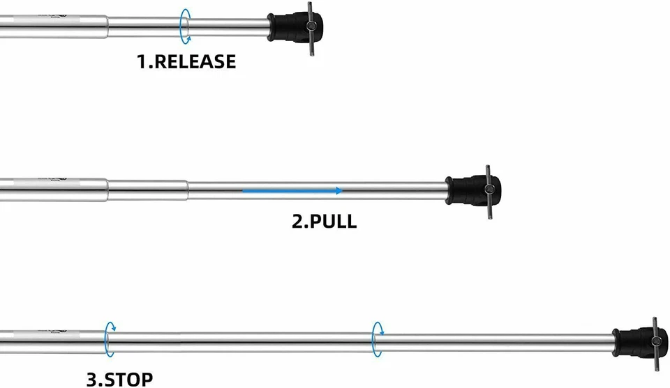 Barra transversal telescópica de poste de extensión foto 120-300 cm para soporte de telón de fondo C Foto 4 de 4