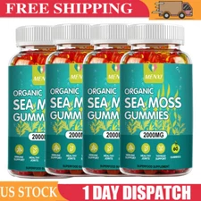 Organic Sea Moss Gummies 2000mg,Irish Moss, w/ Bladderwrack Dietary Supplement