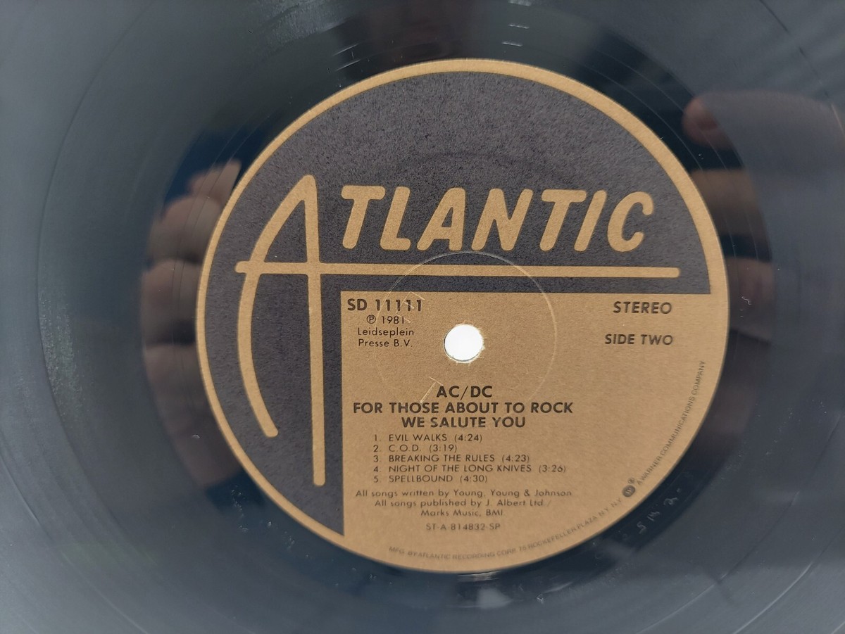 🎸 AC/DC For Those About to Rock LP Record 1981 EX