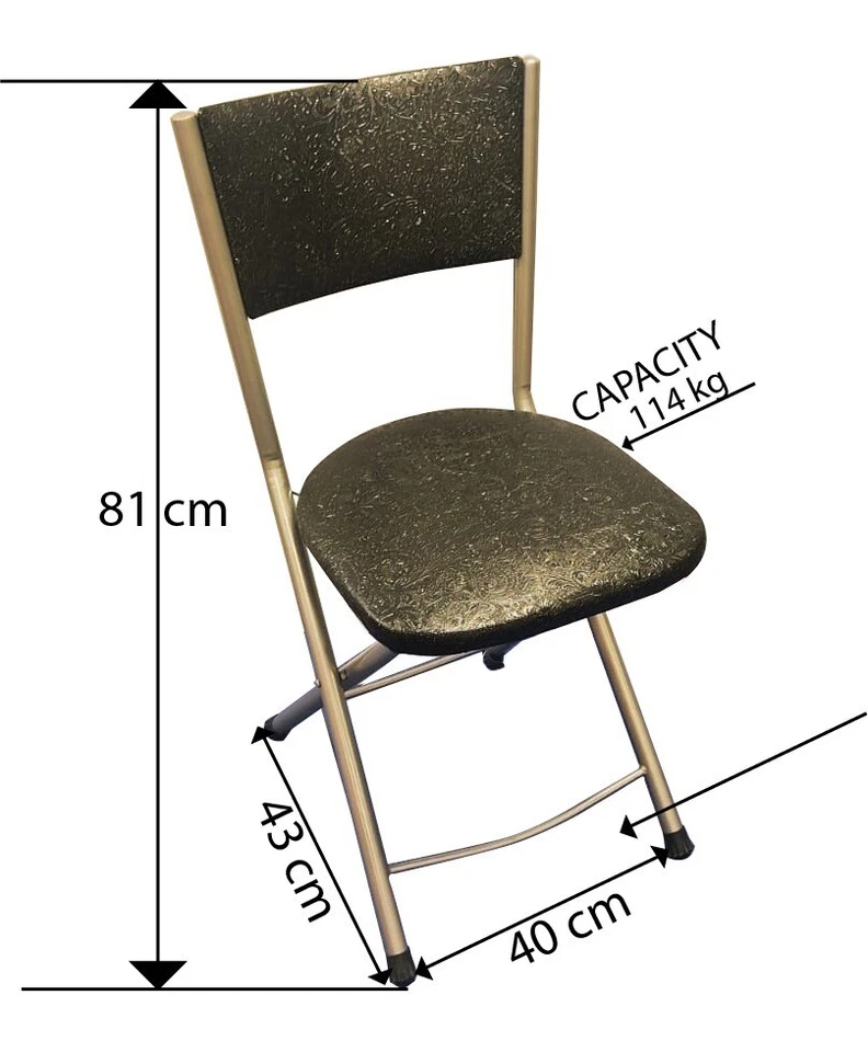 Modern Folding Artificial Faux Leather Padded Chair - Image 3 of 4