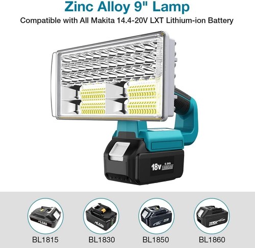 LED Work Light for Makita 18V Li-ion Battery Outdoor Portable Flashlight w/ USB - Picture 6 of 15