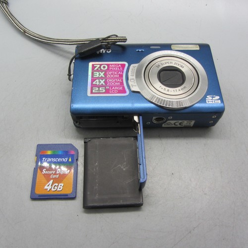 Sanyo VPC-T700 7.0MP Compact Digital Camera Blue Tested *Read* - Picture 9 of 10