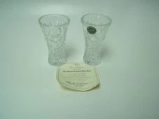 Lenox Fine Crystal Star Vase Set of 3 4" Tall Mint condition Original Sticker