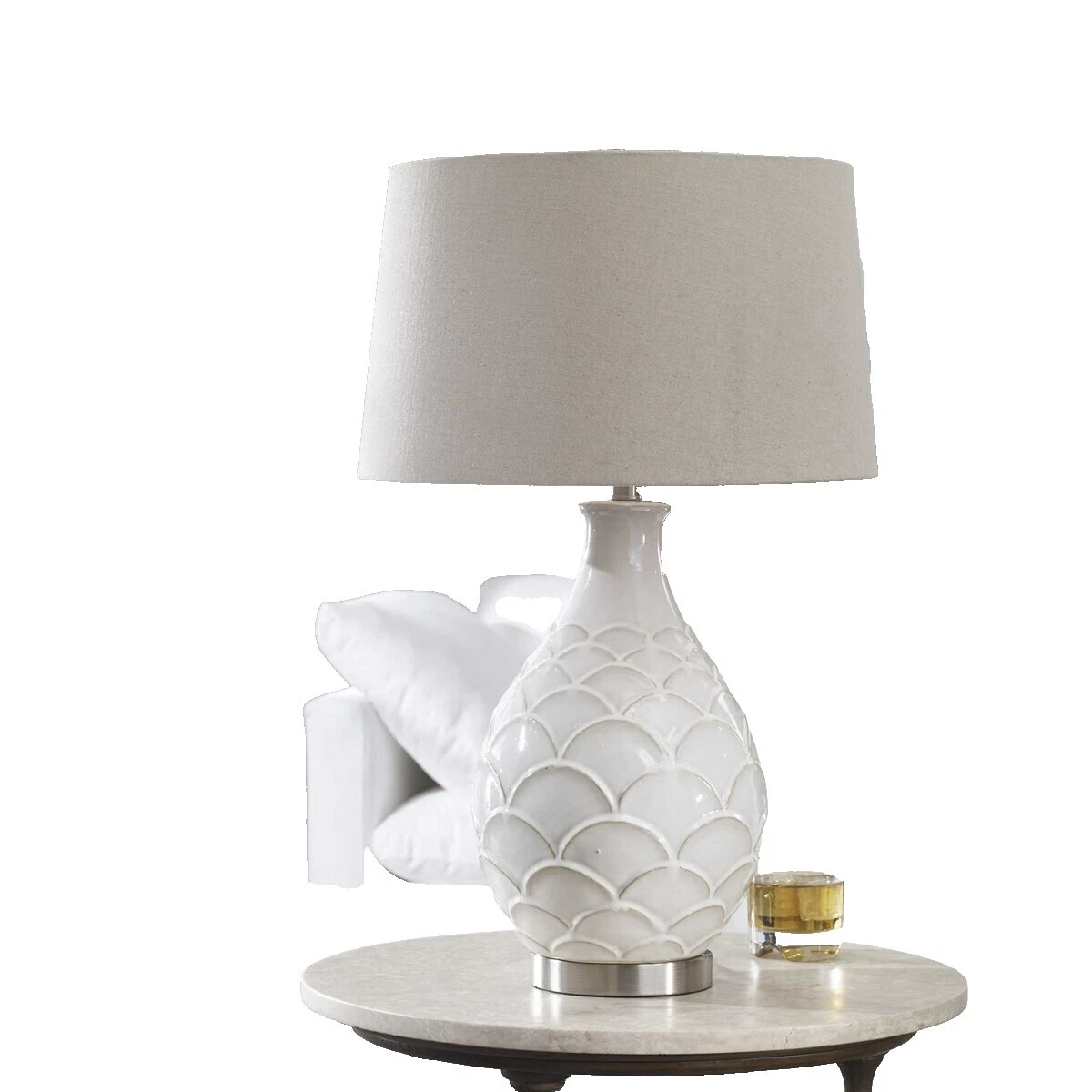 Flores Lámparas de Cerámica Blanca