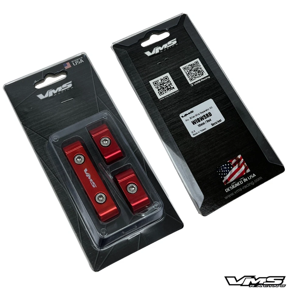 6 PIEZAS SEPARADORES SEPARADORES DE CABLES DE BUJÍA DE BILLET ROJO 8 MM 8,5 MM 9 MM 10 MM CABLES Foto 3 de 4