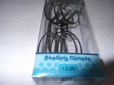 3 pak Foster Grant/Magnivision Reading Glasses Gunmetal +2.00 NEW!