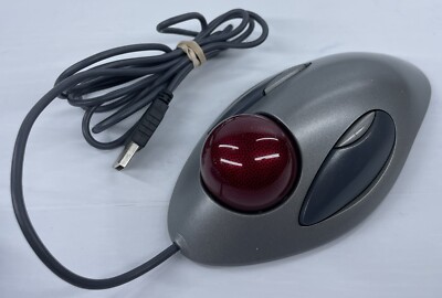 Logitech T-BC21 Optical Trackman Marble Mouse USB Wired Tested